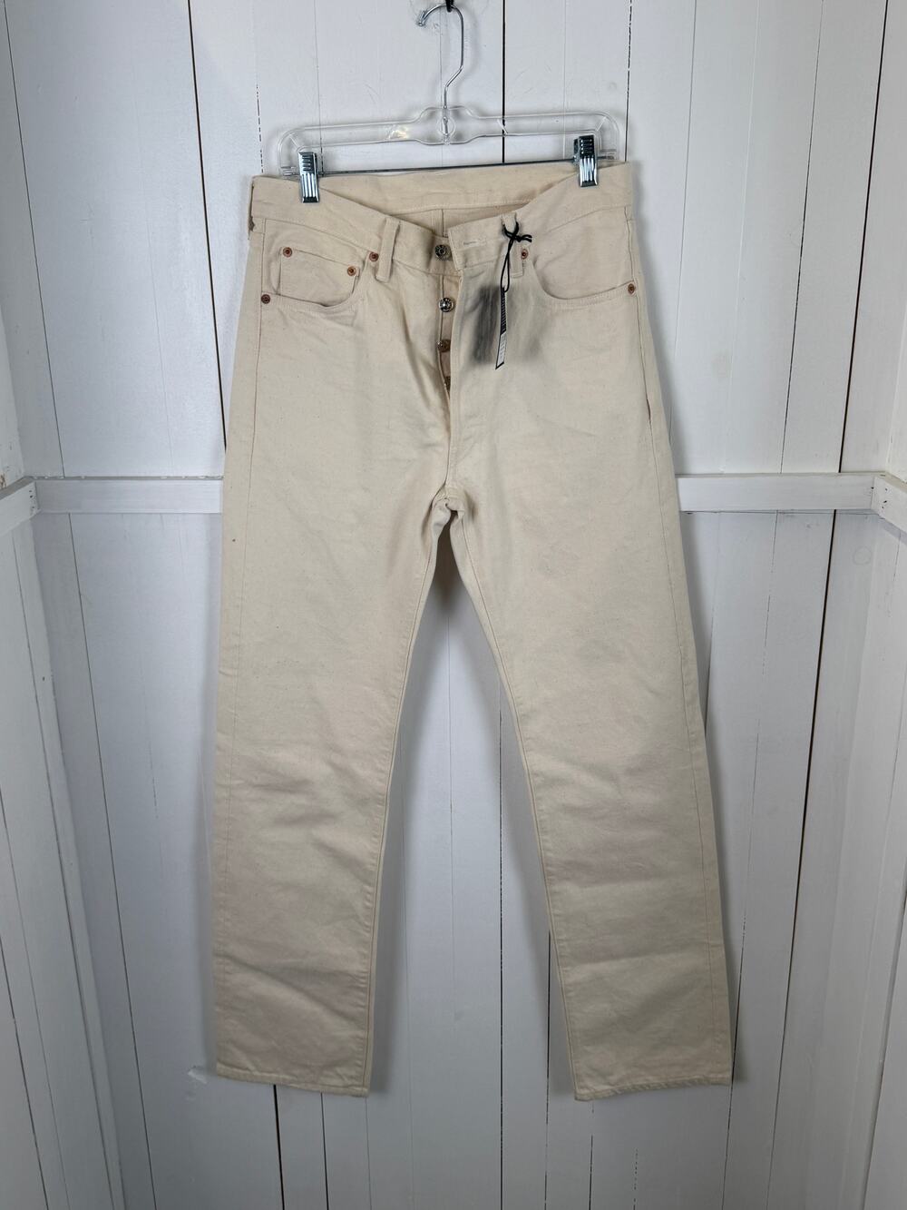 Buck Mason White Denim Loomstate Pants Women’s Size 29